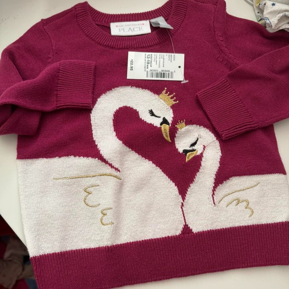 The Children's Place swan sweater